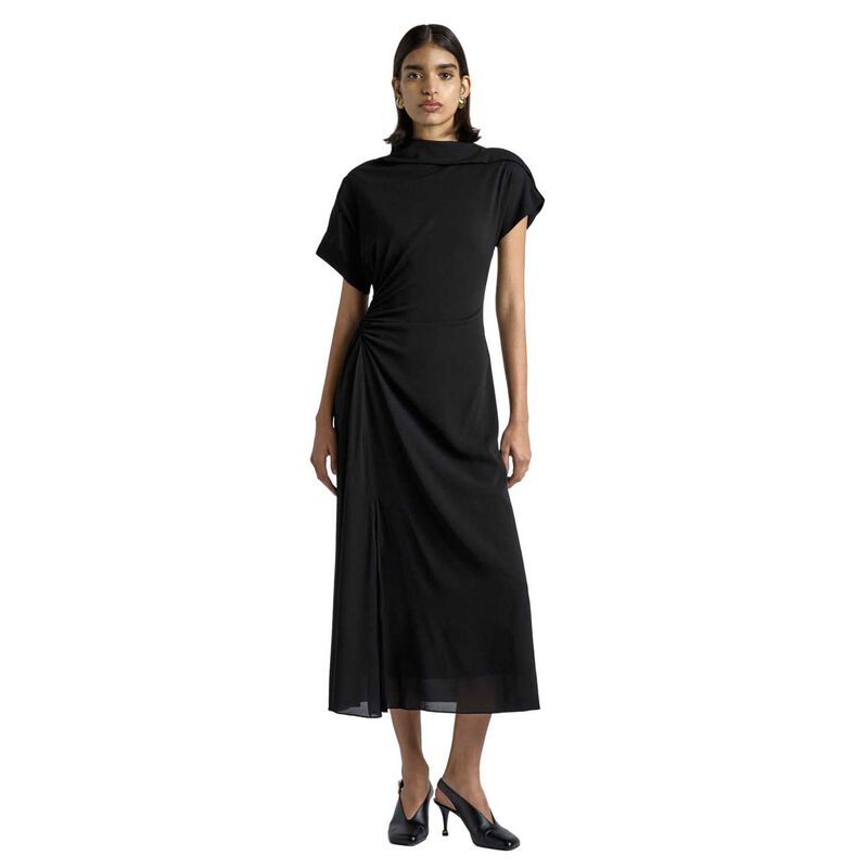 Cue Draped Fold Neck Midi Dress image number 0